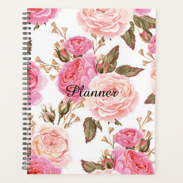 Agenda Planner de Rosas Inglês (Frente)