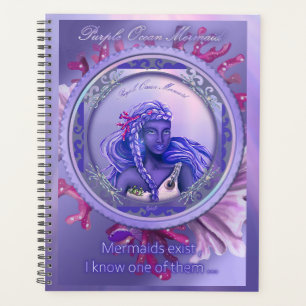 Agenda Planner de Sereia do Oceano Roxo