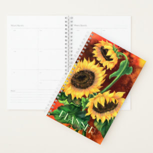 Agenda Planner de Três Girassóis
