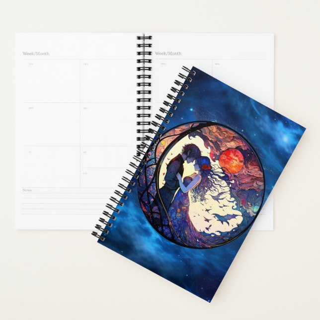 Agenda Planner de Vidro Mantido casal Faux (Exibição)