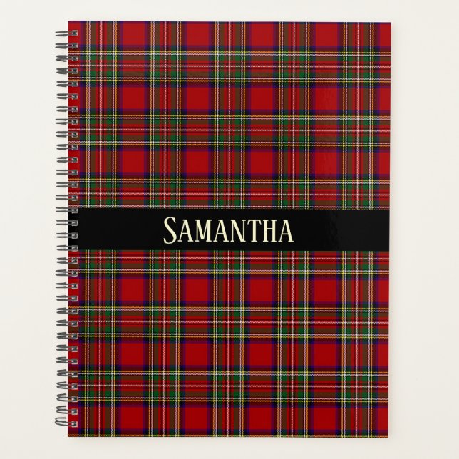 Agenda Planner Design da Xadrez Vermelha (Frente)
