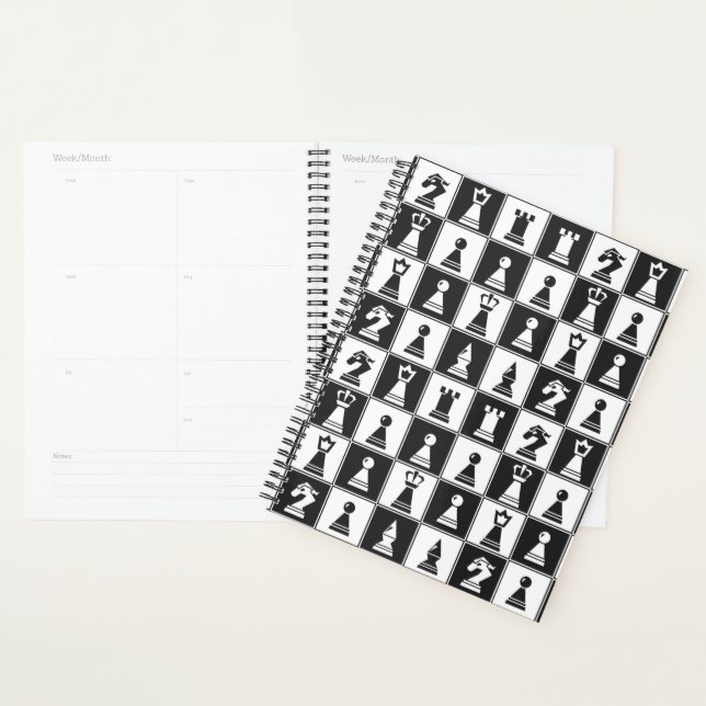 Agenda Planner Design de Peças de Xadrez (Exibição)