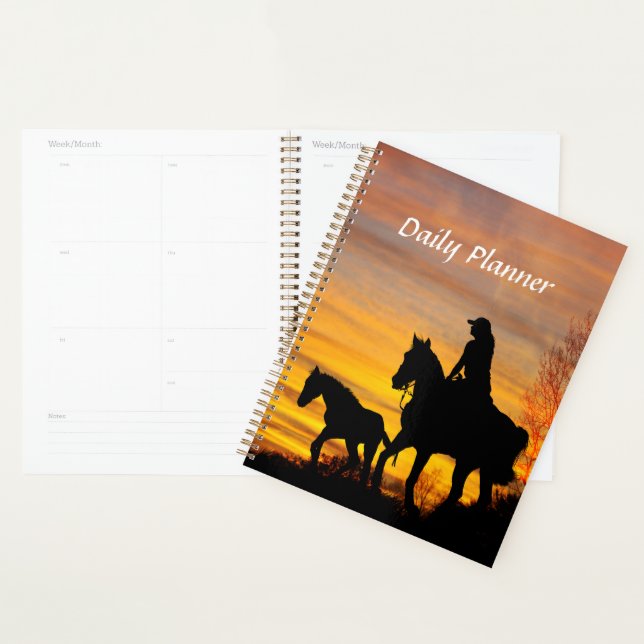 Agenda Planner Diário de Cavalo de Sunset (Exibição)