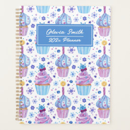 Agenda Planner Difundido De Neve E Bolo Roxo