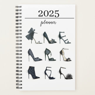 Agenda Planner do Calçado de Moda de 12 Meses 2025