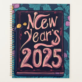 Agenda Planner do Dia do ano novo 2025