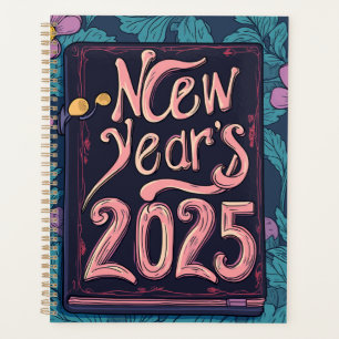 Agenda Planner do Dia do ano novo 2025