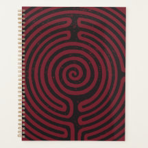 Planner do Labirinto em Círculo Negro (Marrom)