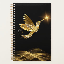 Agenda Planner Dourado Hummingbird