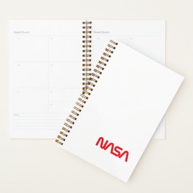 Agenda Planner Elegante Circa da NASA Icônica (Rocket Whi (Exibição)