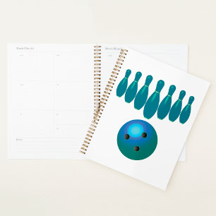 Agenda Planner Espiral de Pinos de boliche