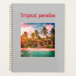 Agenda Planner espiral do Design do Hotel Tropical Beach