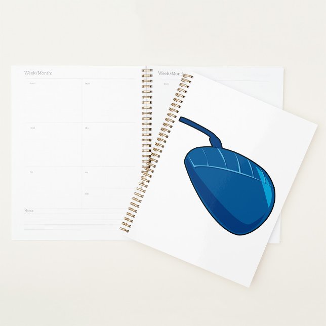 Agenda Planner espiral do mouse azul (Criador carregado)