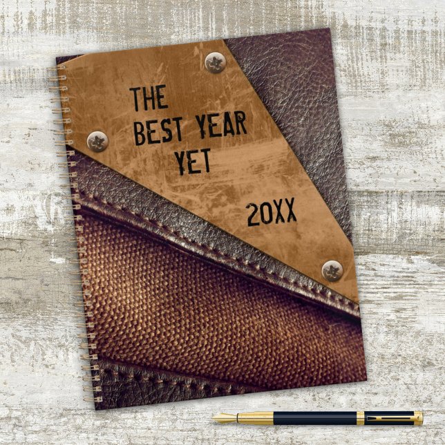 Agenda Planner Faux Leather Metalical Industrial Design (Criador carregado)