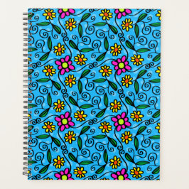 Agenda Planner Floral abstrato