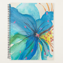 Planner Floral Abstrato de Joy Azul