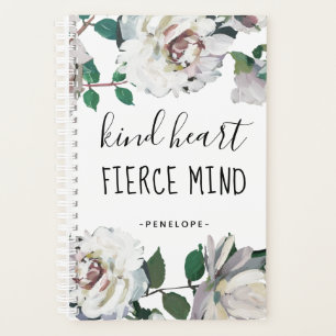 Agenda Planner Floral de Cor de Água da Mente Ferida do C