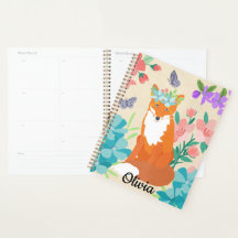 Planner Floral Fox