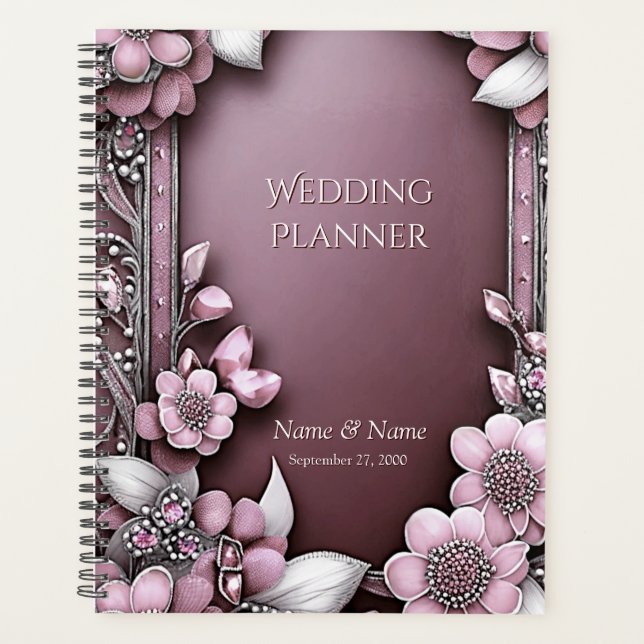 Agenda Planner Floral Rosa (Frente)