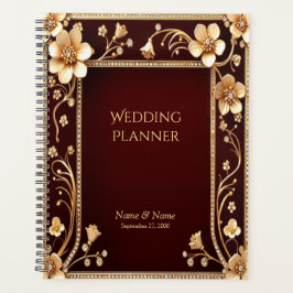 Agenda Planner Flores de Ouro Borgonha