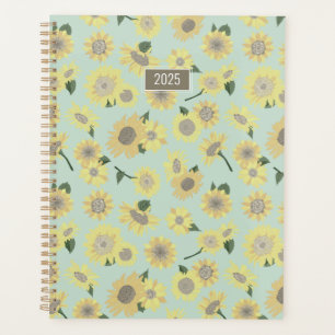 Agenda Planner Girassol Amarelo Laranja Floral