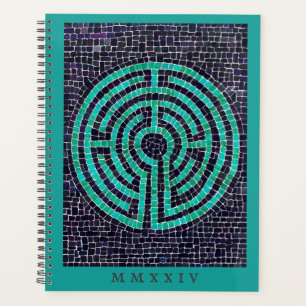 Agenda Planner LABYRINTH III 8,5x11 + Texto / Turquesa