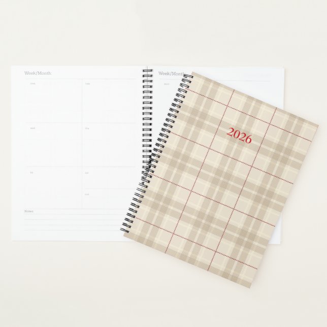 Agenda Planner neutro de Xadrez da pedra (Exibição)