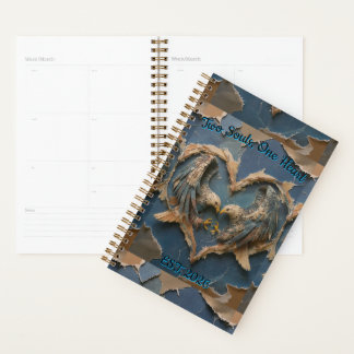 Agenda Planner Paper Cut Eagle Two Souls One Heart