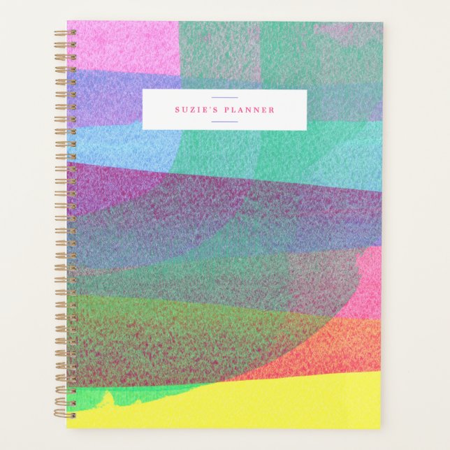 Agenda Planner Personalizado de Camadas Pintadas Vinculad (Frente)
