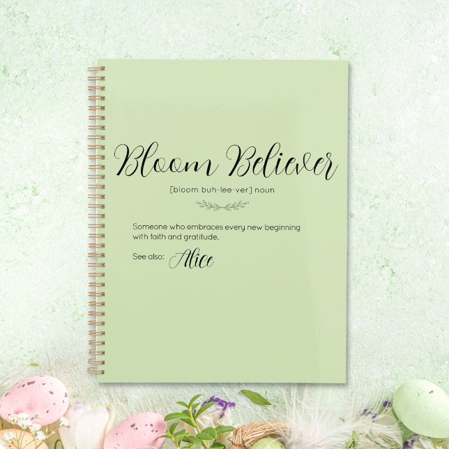 Agenda Planner Personalizado de Creme de Limão Bloom (Bloom Believer Lime Cream Personalized Planner)