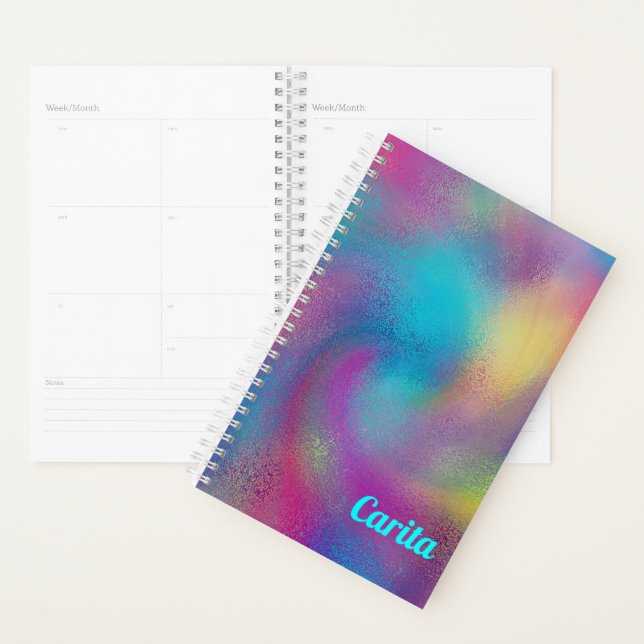 Agenda Planner Personalizado de Divisão Colorida (Exibição)