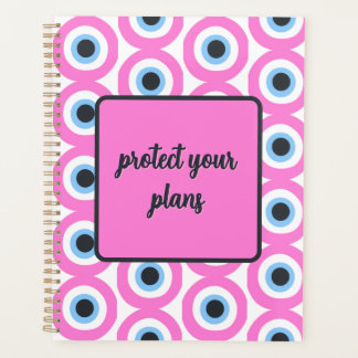 Agenda planner personalizável olho mau rosa 🧿