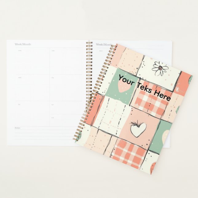 Agenda Planner Rosa Amor Borboleta Morango Fofo Chic (Exibição)