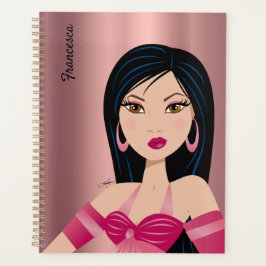 Agenda Planner Rosa Dourado Sassassan Asian Glam Faux