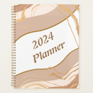 Agenda Planner Rosa e Dourado