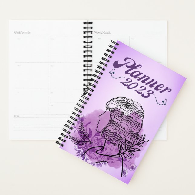 Agenda Planner Roxo Simples (Exibição)
