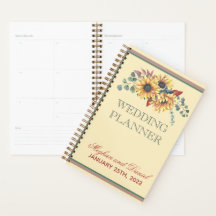 Planner Rustic Sunflower Wednicals