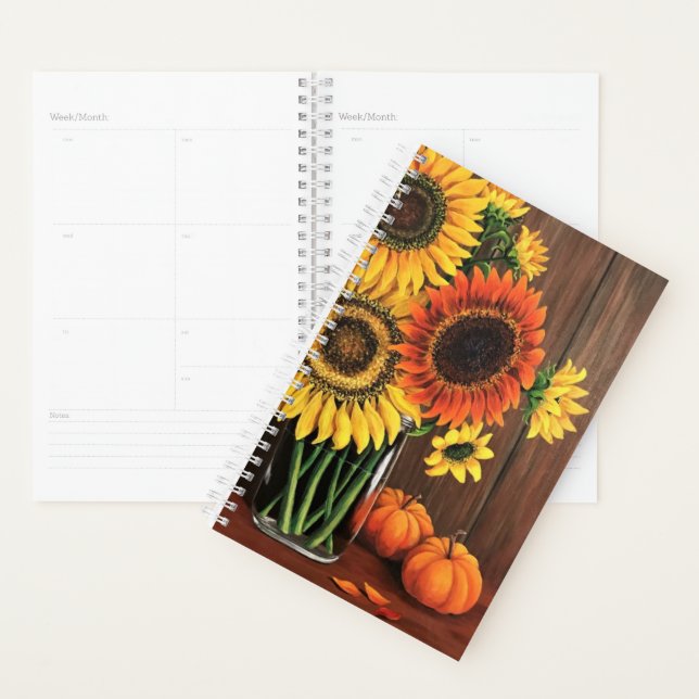Agenda Planner Sm - Girassóis/Pumpkins (Exibição)
