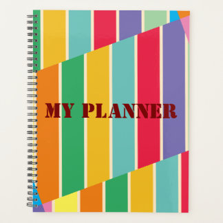 Agenda Planner striped Multicolor (Notebook).