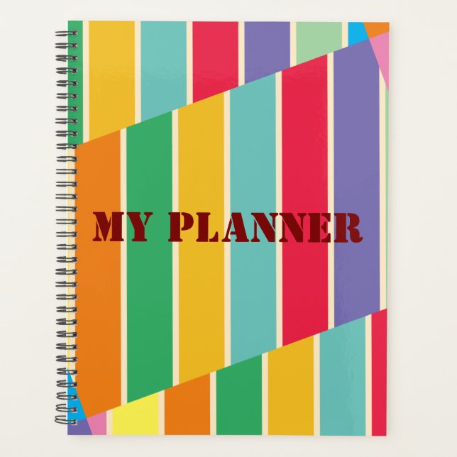 Agenda Planner striped Multicolor (Notebook). (Frente)