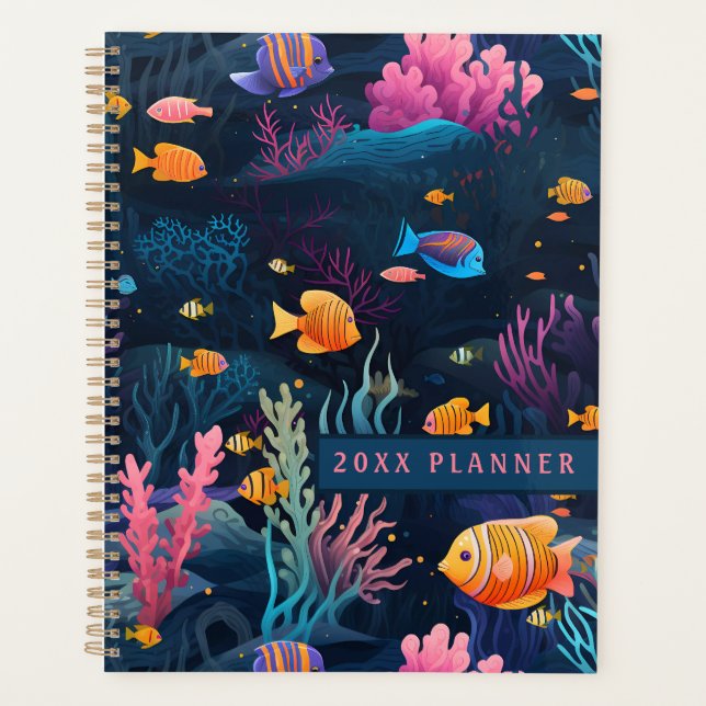 Agenda Planner submarino de recifes de coral (Frente)