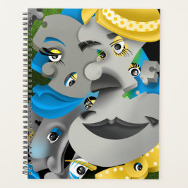 Agenda Planner Surreal Quebra-cabeça Faces