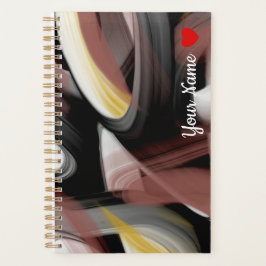 Agenda Planner Trend Abstrato Art Black White Powdery