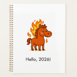 Agenda Planner with a red horse