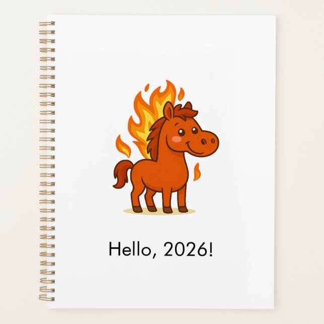 Agenda Planner with a red horse (Frente)