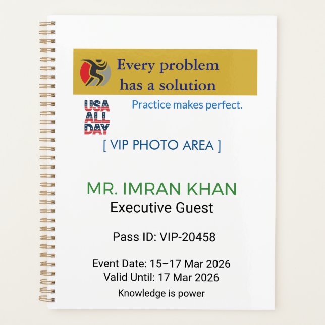 Agenda Planners | Photo | Monogram | Modern (Frente)