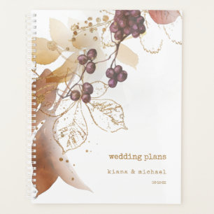 Agenda Planos de Casamento de Berries do outono do ouro I