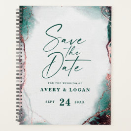 Agenda Planos de Casamento de Emerald Eteral de Aquarela