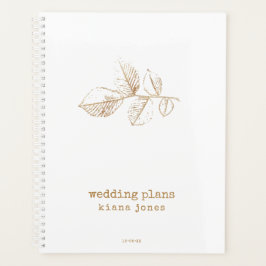 Agenda Planos de Casamento de Folha de ouro ID655