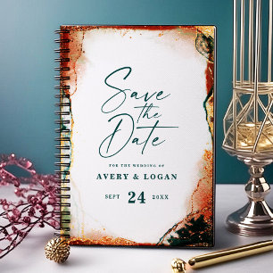 Agenda Planos de Casamento Outonal Etéreo em Tons de Azul